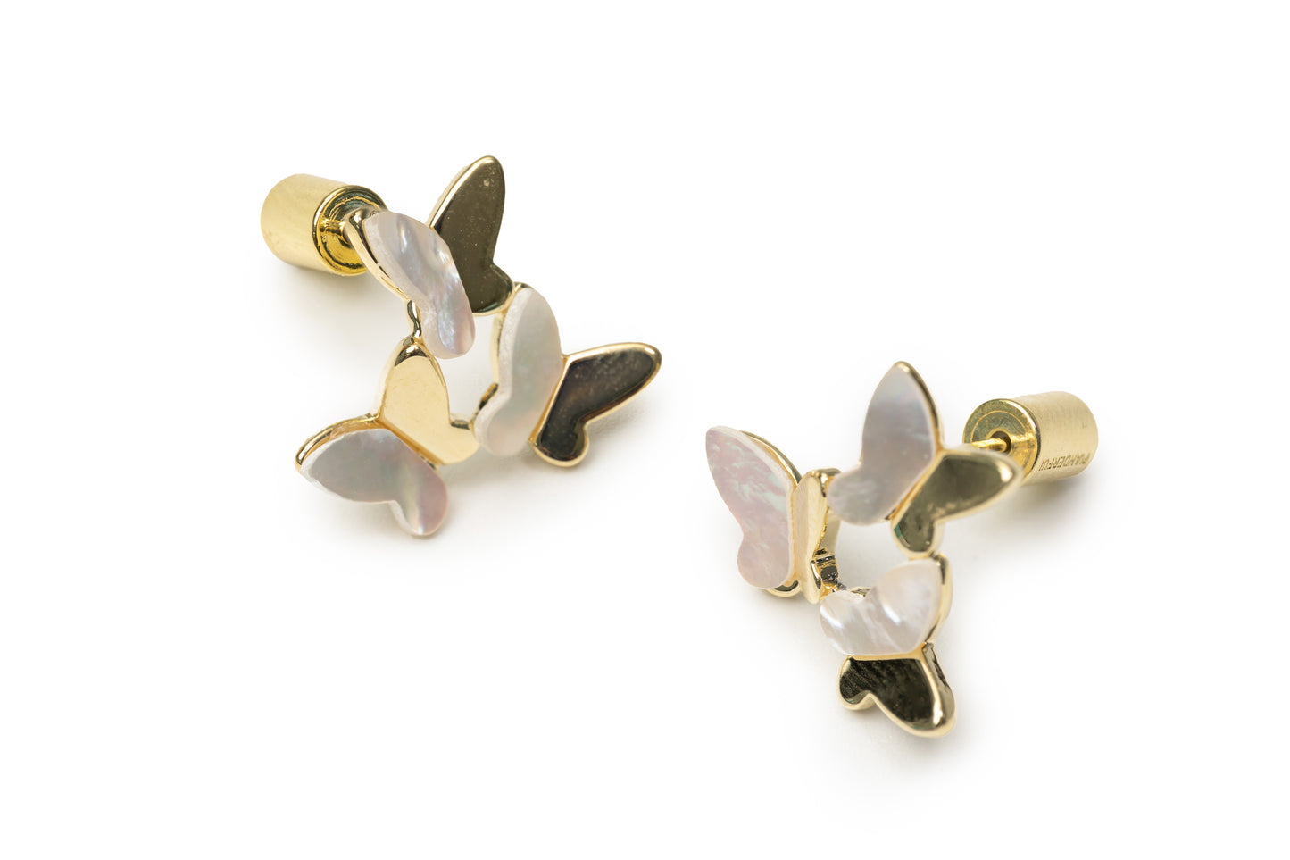 Planderful Butterfly Embrace Studs - Golden Studs for Women