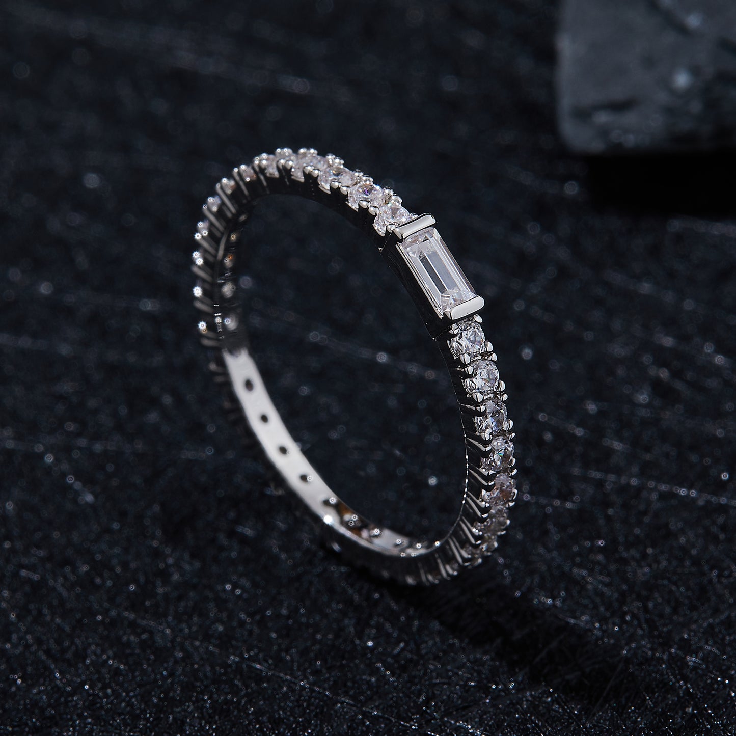 Elite Full Eternity Moissanite Band Ring for Women