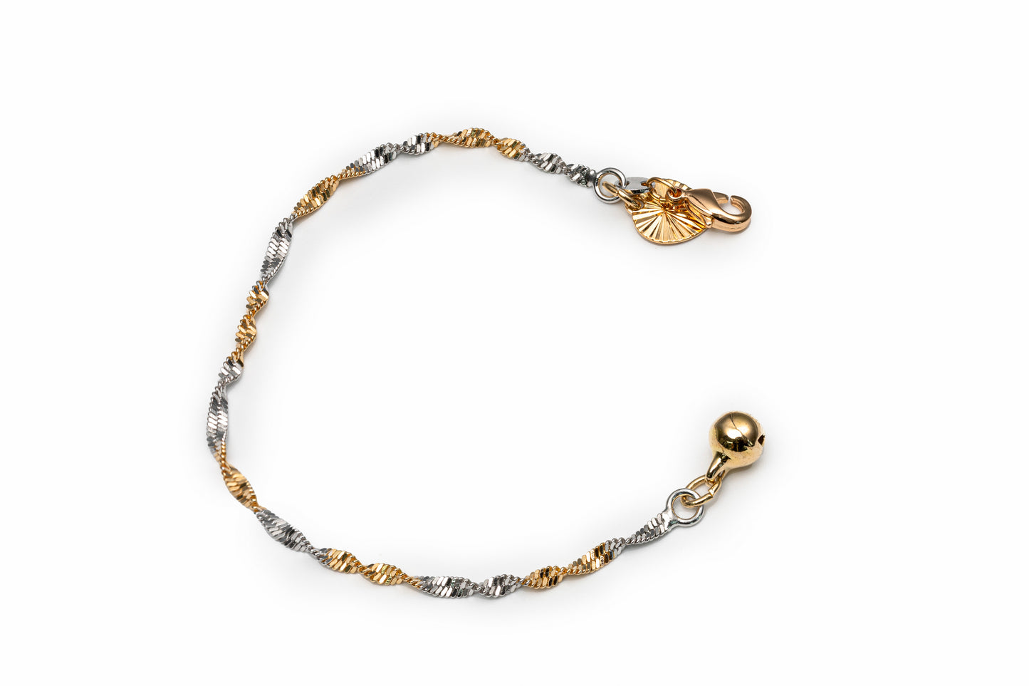 Bi-Colour Light Helix Bracelet with Japanese Fan for Women