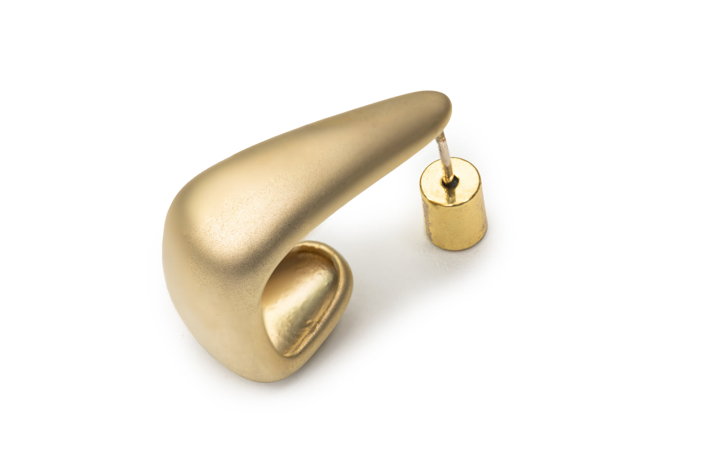 Planerful Golden Pyramid Hoops - Golden Hoops for Women