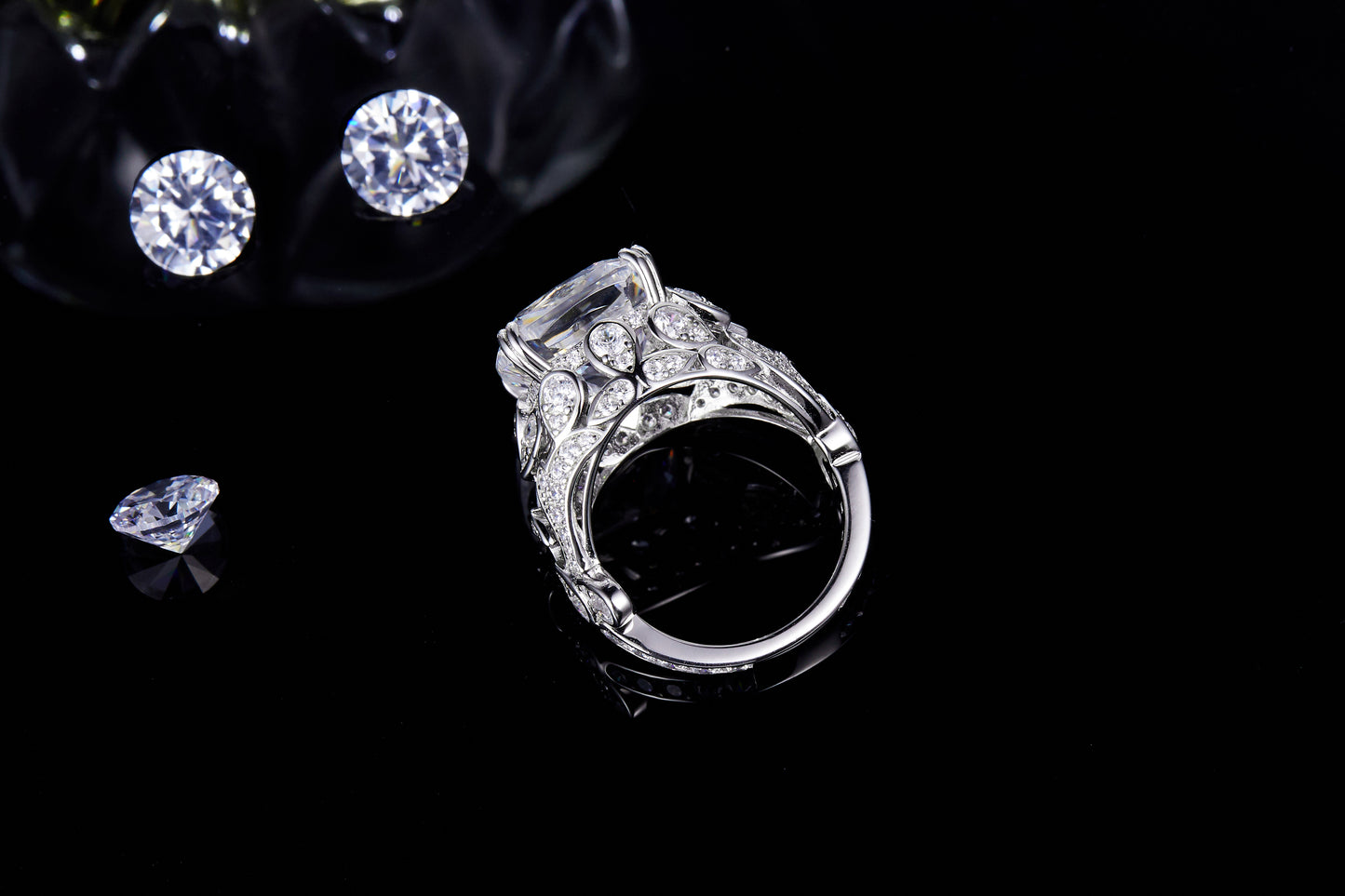 Complex Moissanite Ring for Women