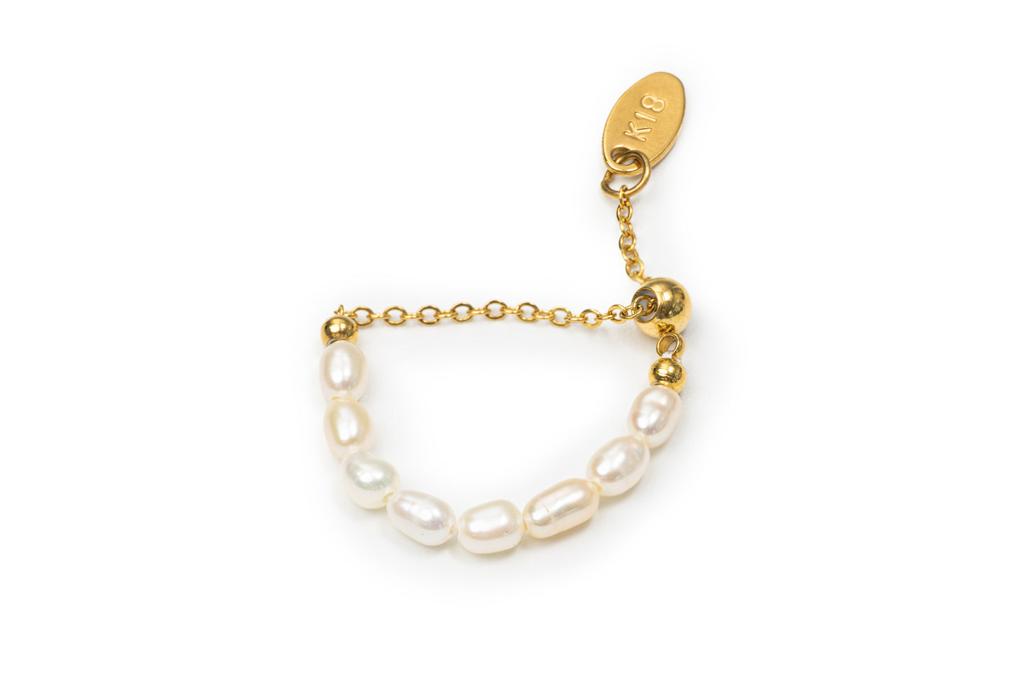 Golden Freshwater Pearl Ring planderful shop