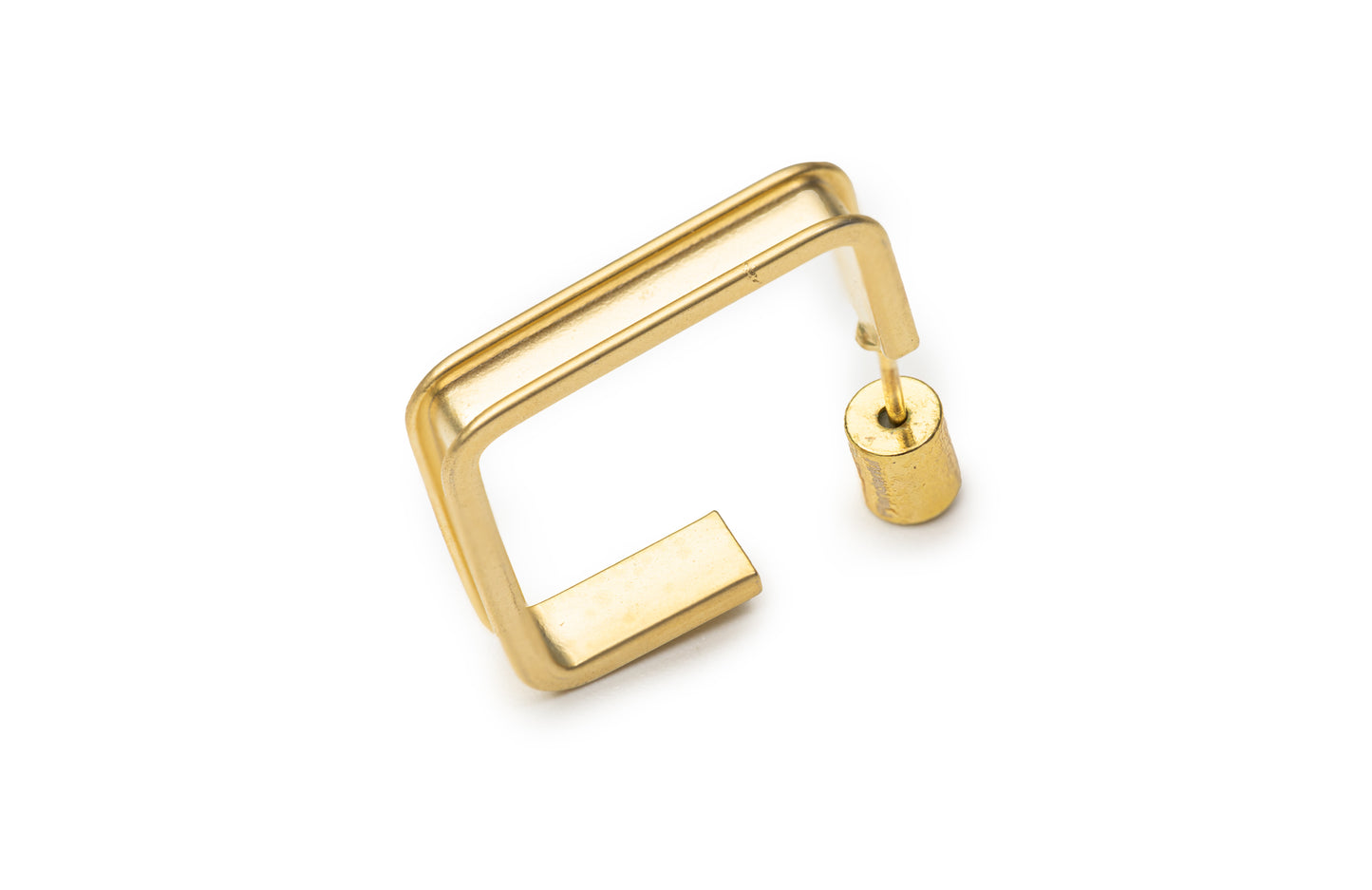 Planderful Block Style Hoops-Golden Hoops for Women