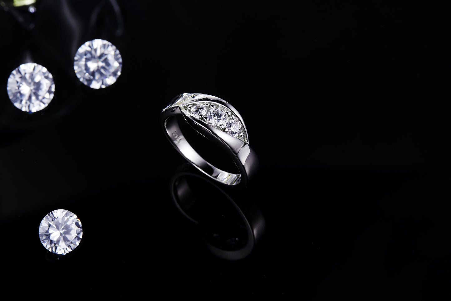 Moissanite Schlumberger Ring for Women