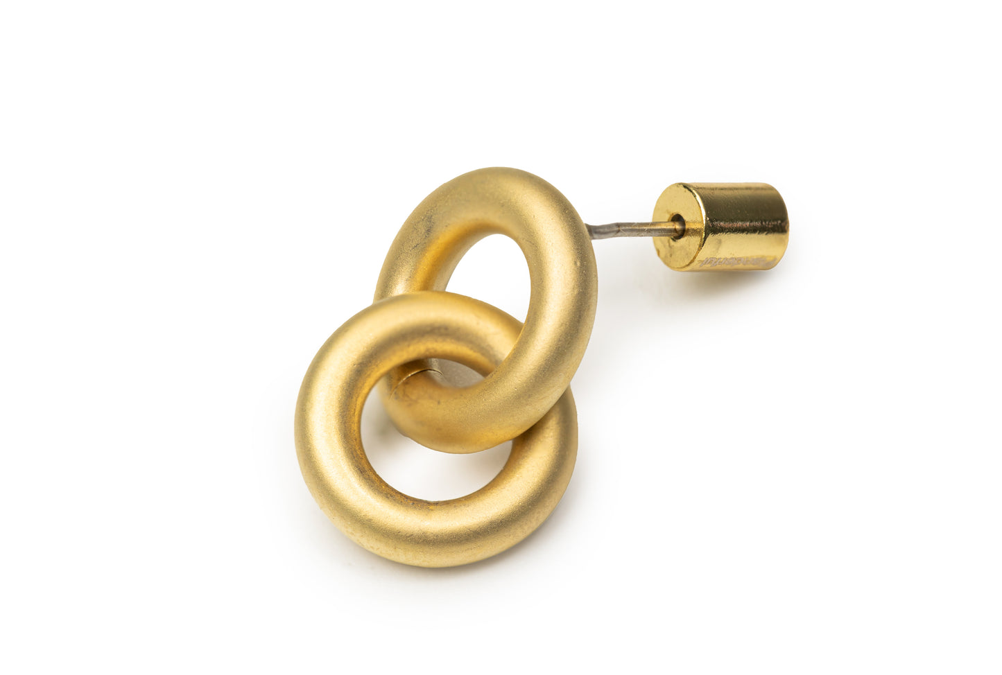 Planderful Golden Round Chain Studs - Golden Studs for Women