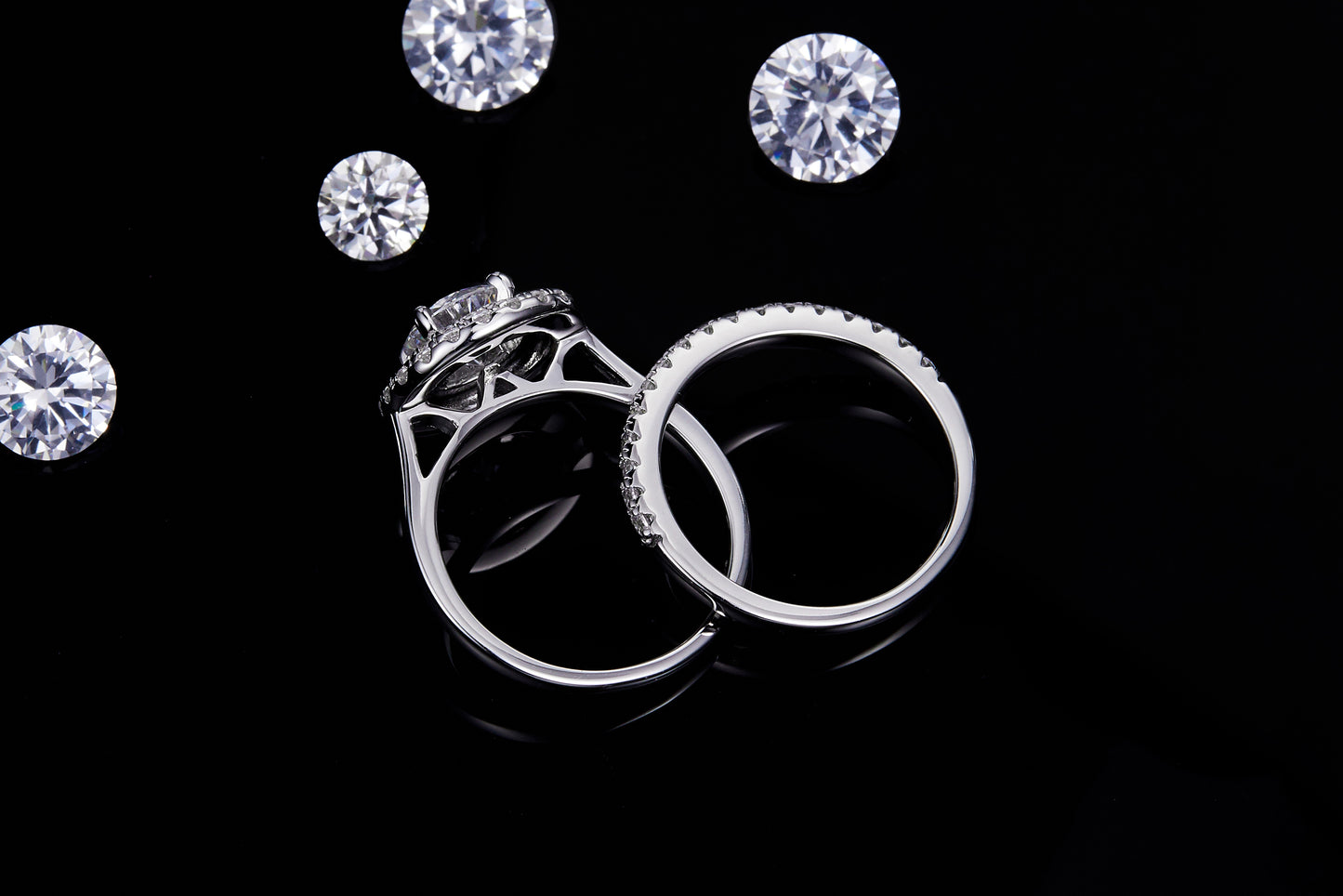 Soleste Moissanite Round Ring Pack for Women