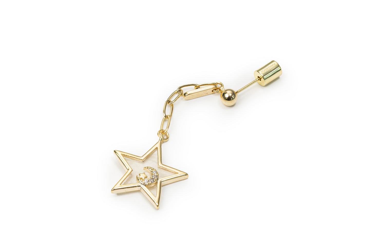 Planderful Golden Star Drop Earrings - Golden Drop Earrings for Women
