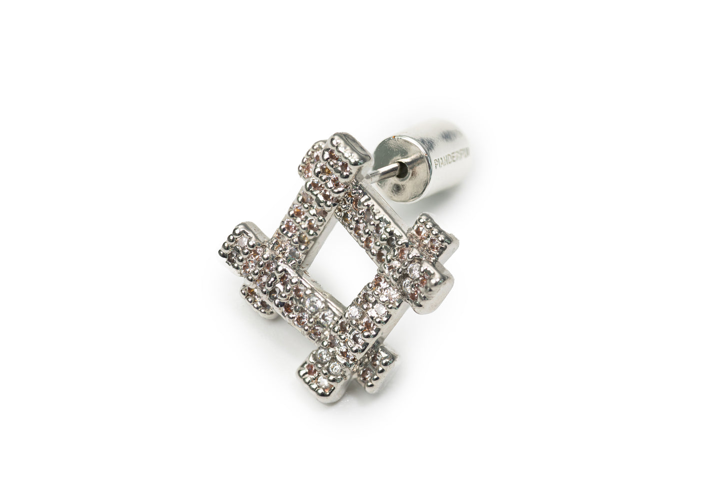 Planderful Silver Zircon Block Studs