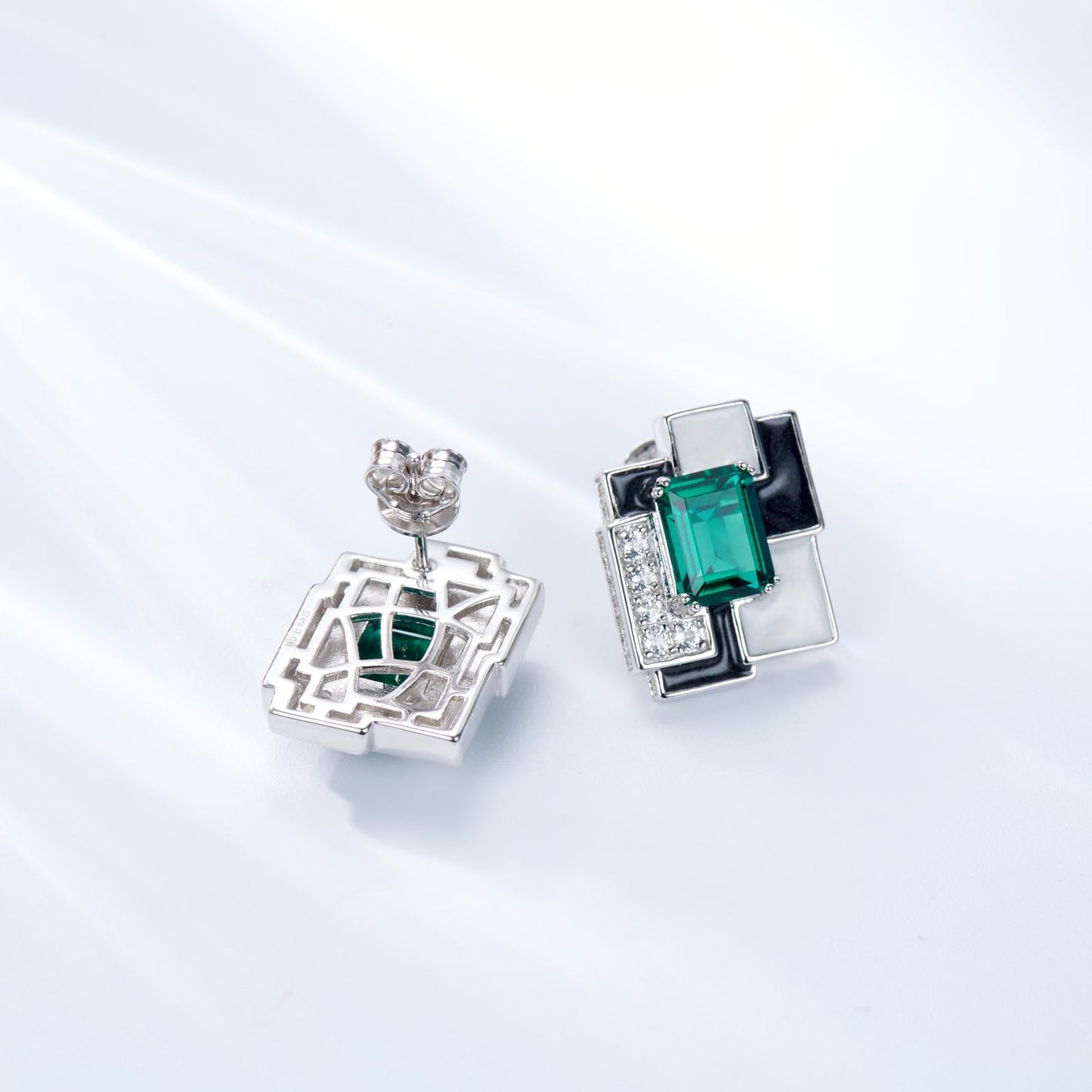 Irregular Enamel Studs Earrings for Women