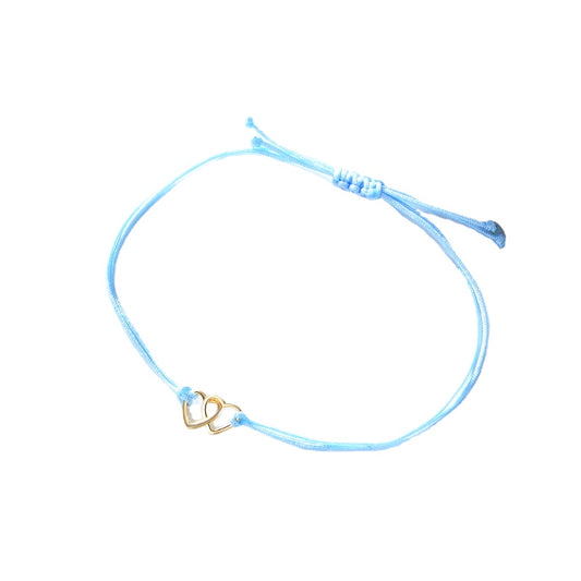 Double Heart Pull-out Braided Bracelet for Women