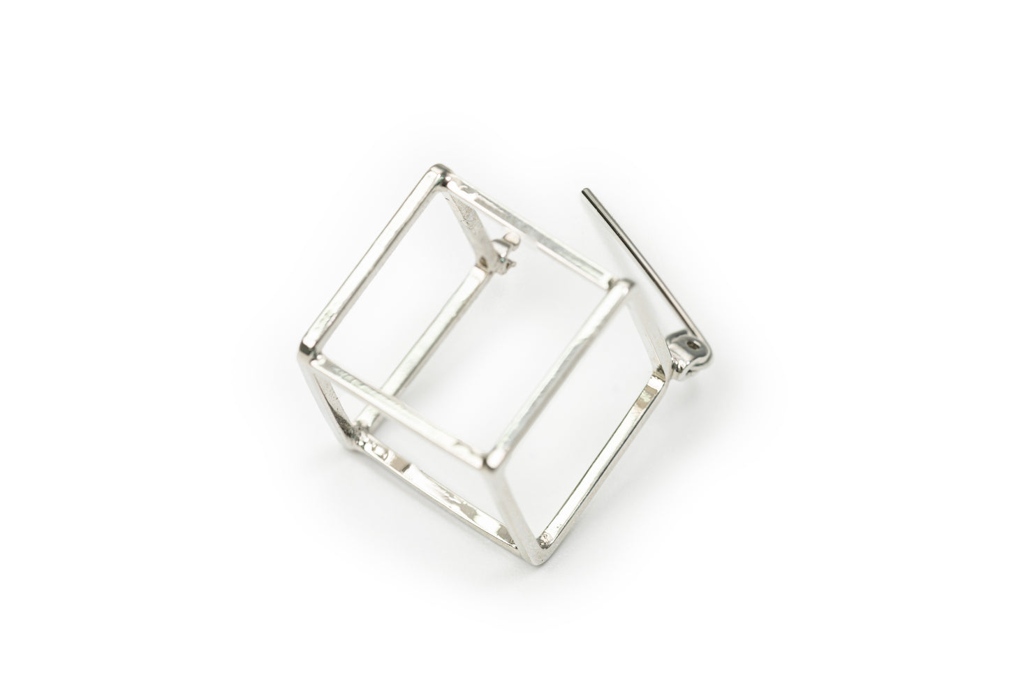 Planderful Siver Cube Drop Earrings