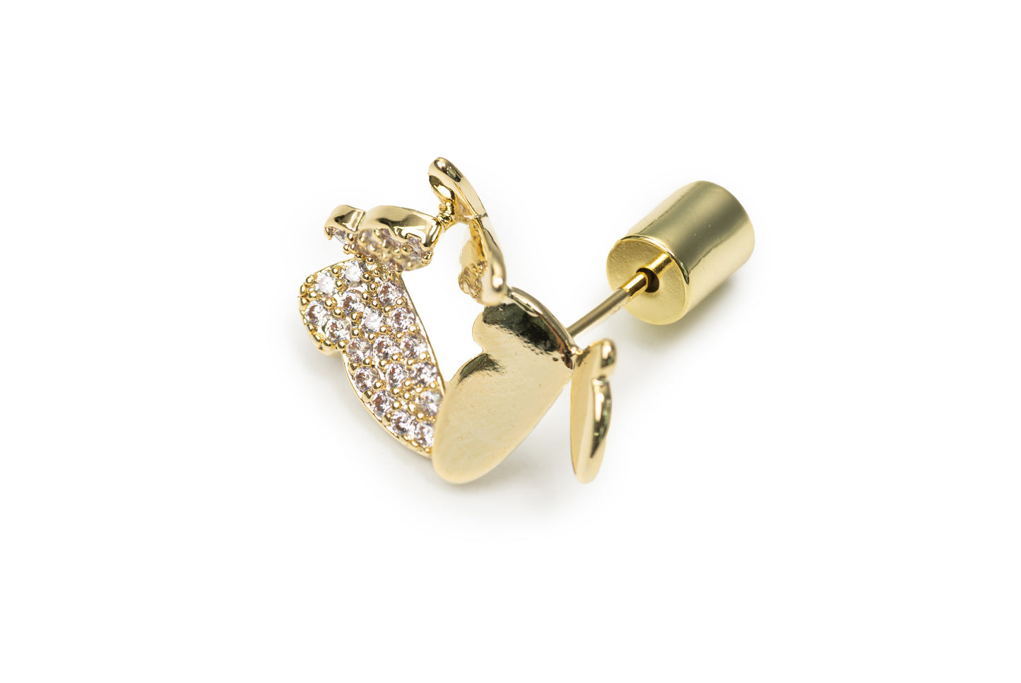 Planderful Zircon Butterfly Studs - Golden Studs for Women