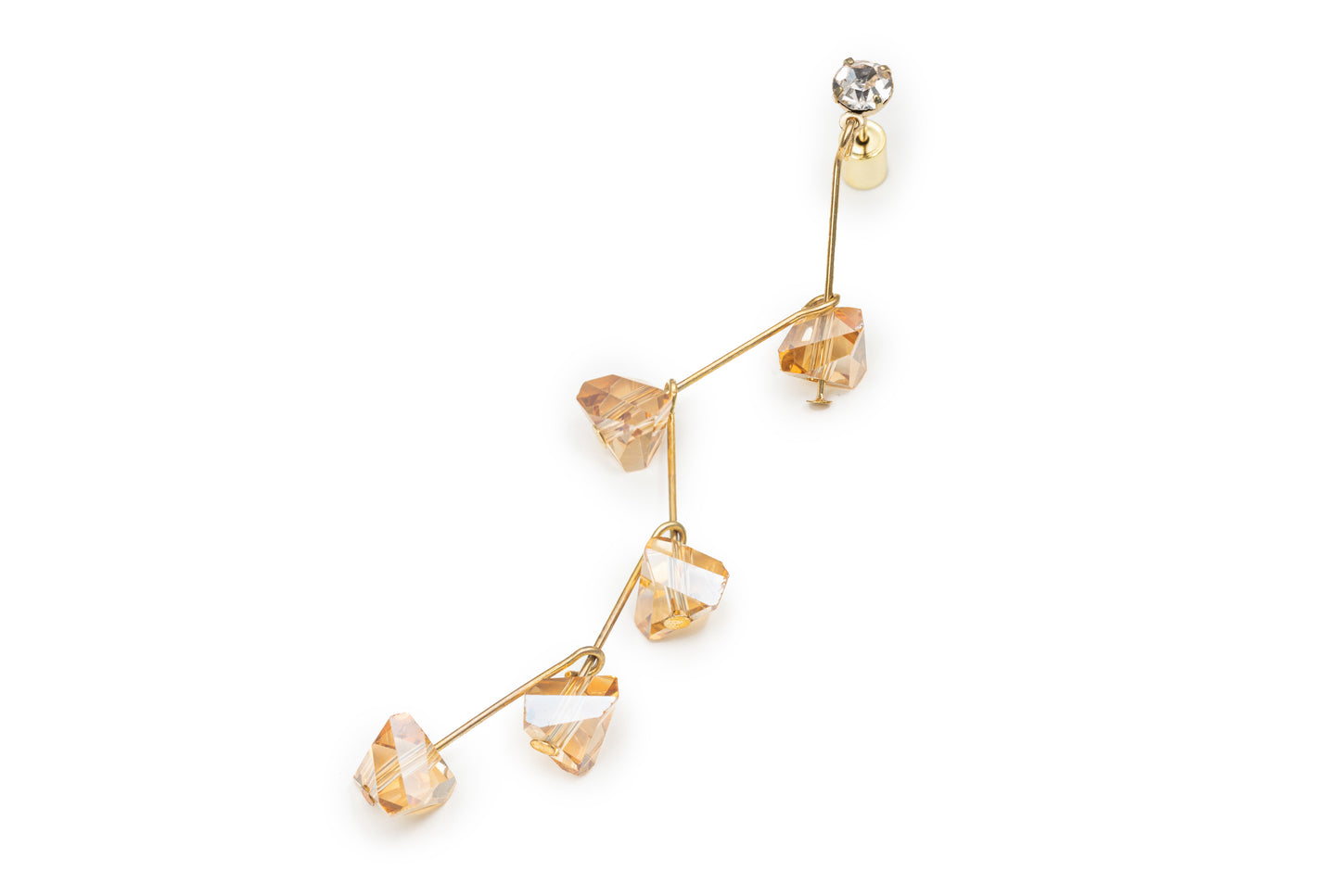 Brown Star Map Drop Earrings -Brown Drop Earrings for Women