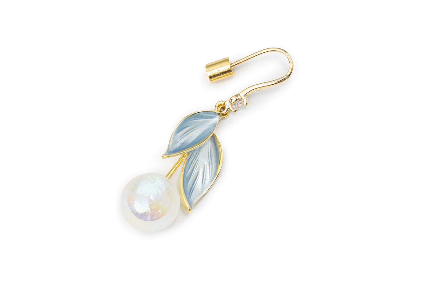 Leaves in the Spray Drop Earrings - Green Drop Earrings for Women