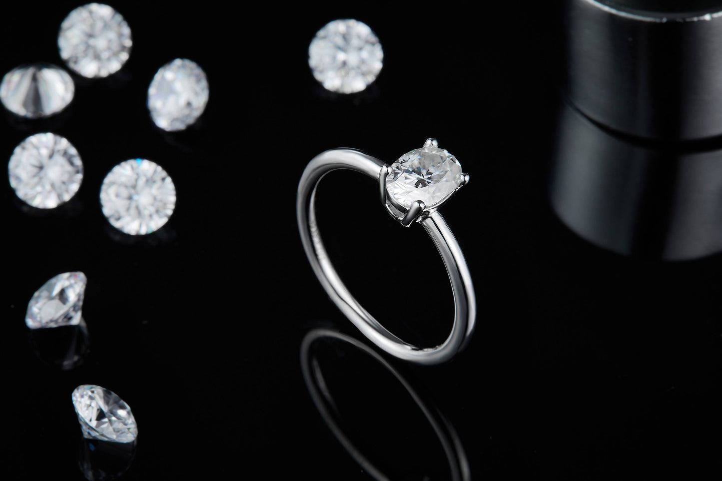 Moissanite Oval Shape Ring for Women