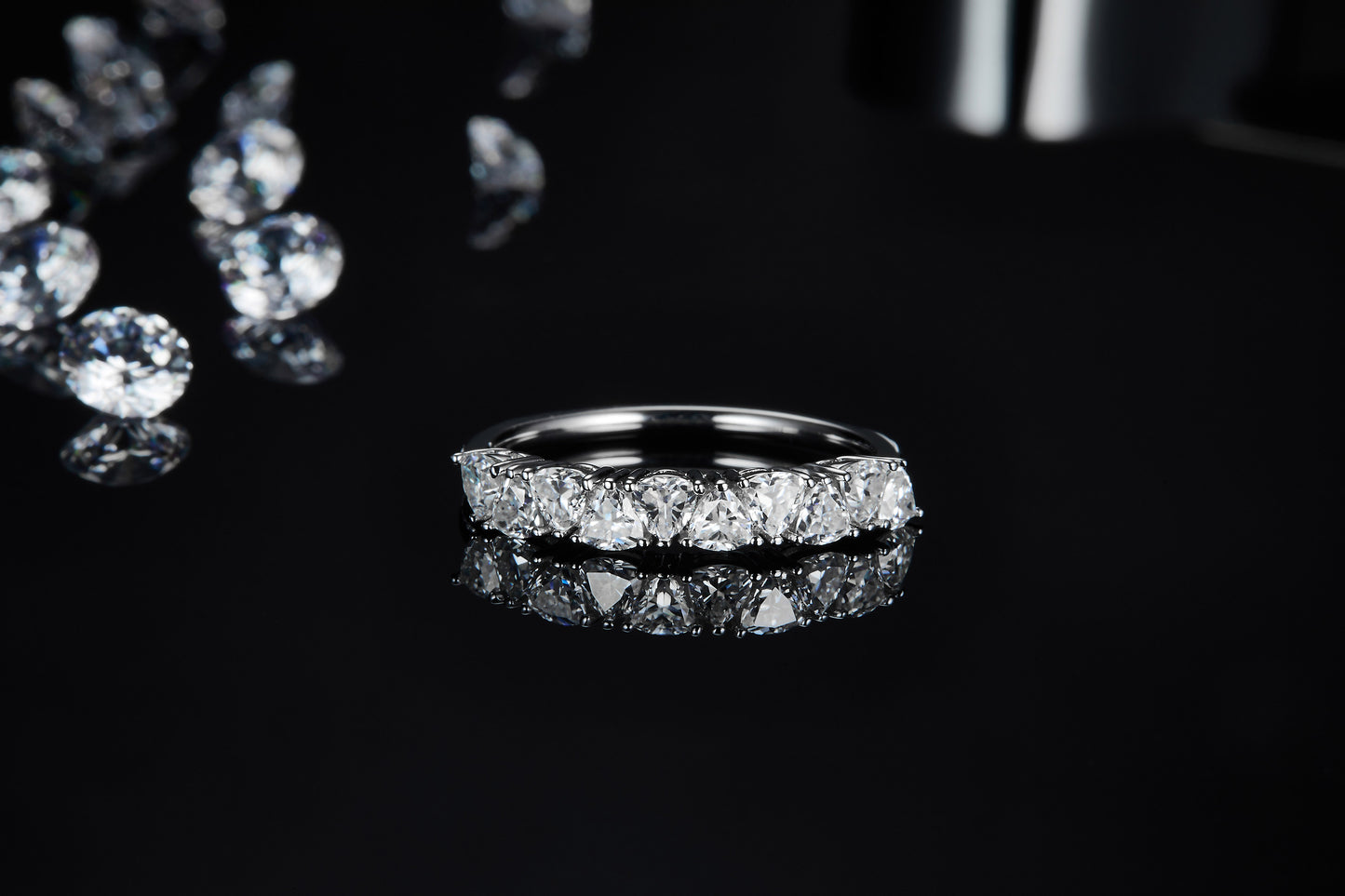 Moissanite Half Eternity Ring for Women