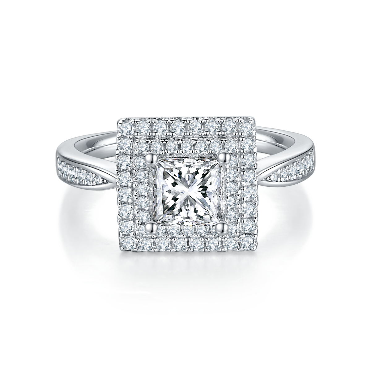 Moissanite Soleste Princess-Cut Ring for Women