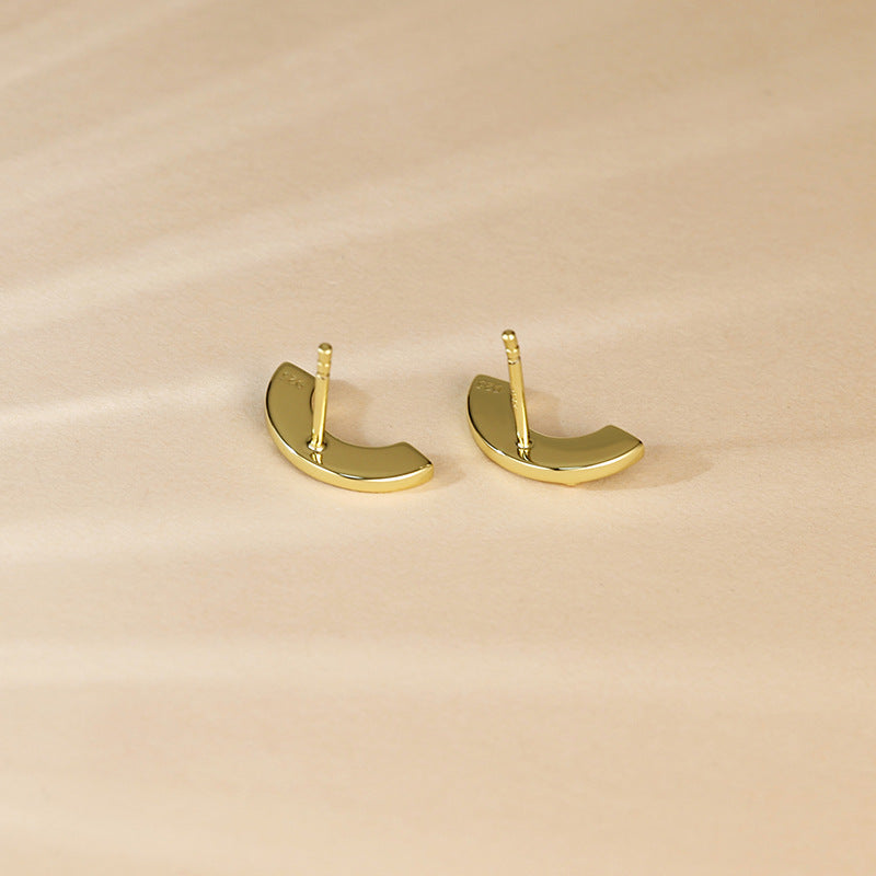 Rainbow Colourful Zircon Silver Studs Earrings for Women