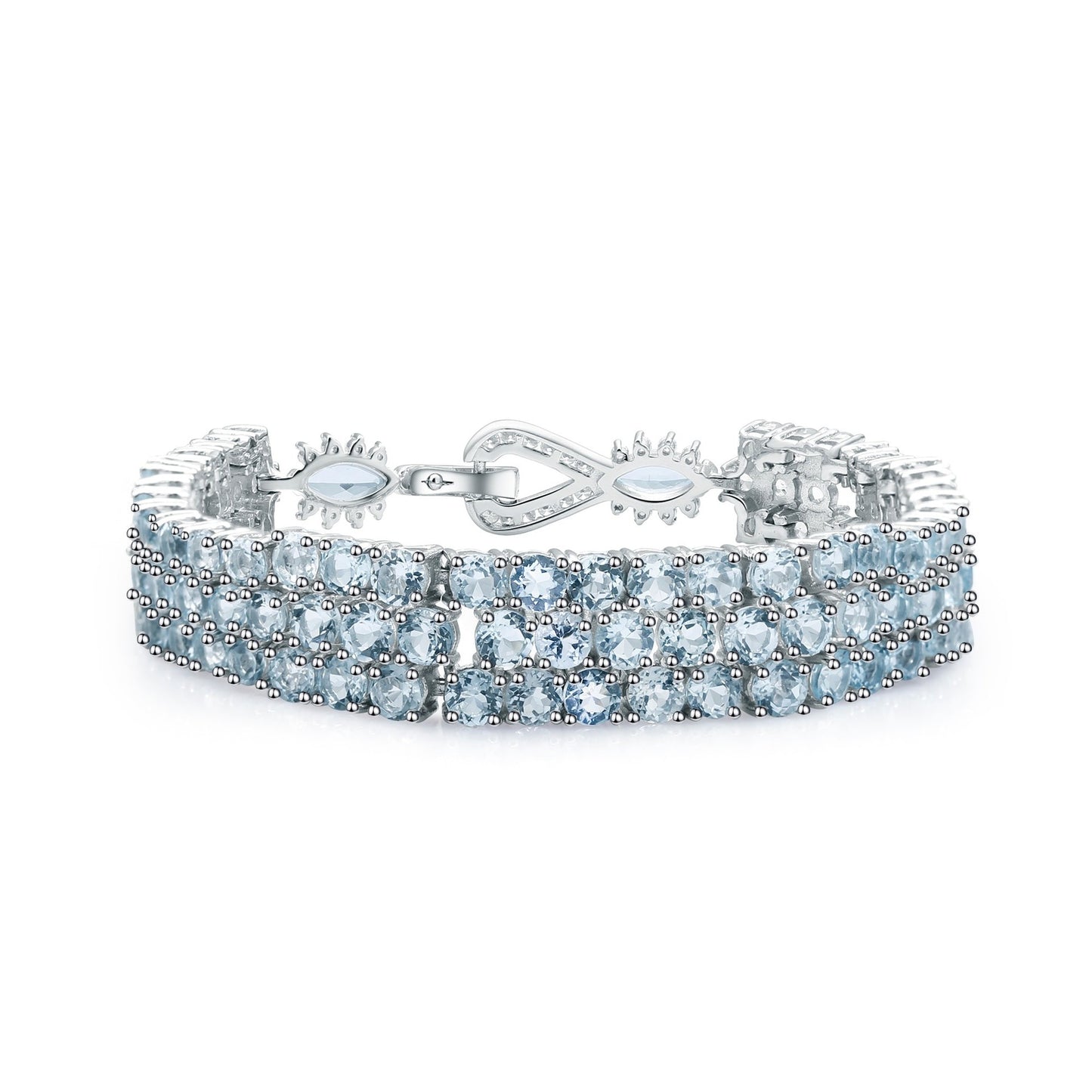 European Luxury Multi Natural Garnet S925 Silver Bracelet for Women