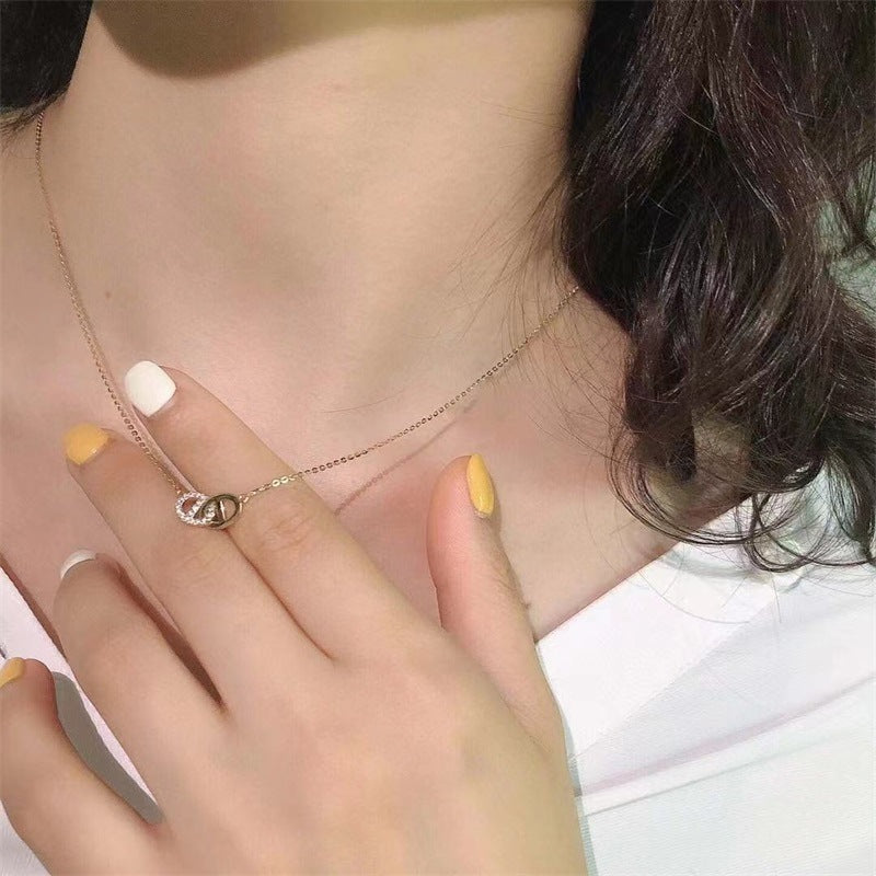 Two Colours - Light Luxury Irregular Double Buckles - Silver Collar Necklace for Women