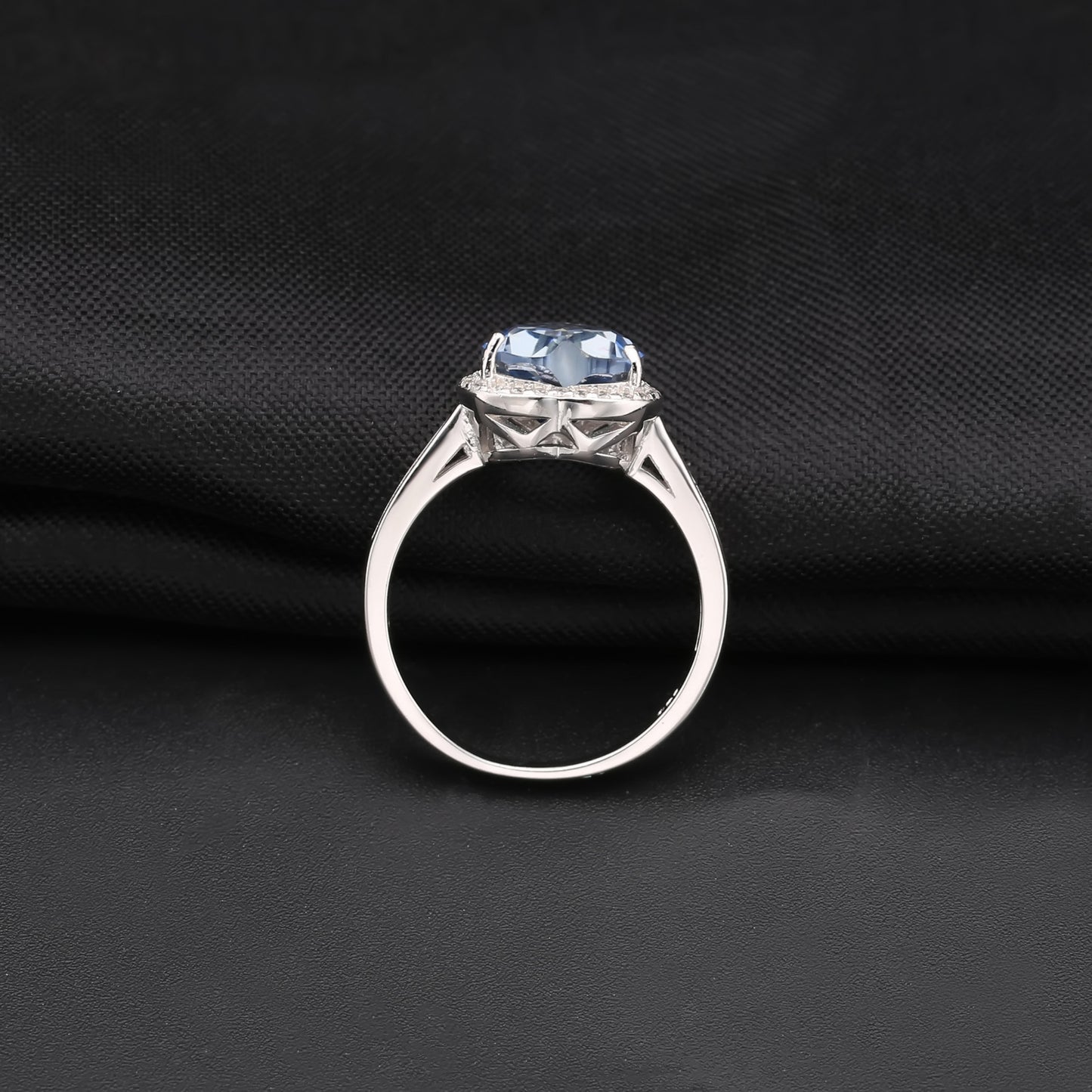 Luxury S925 Silver Natural Color Crystal Ring for Women