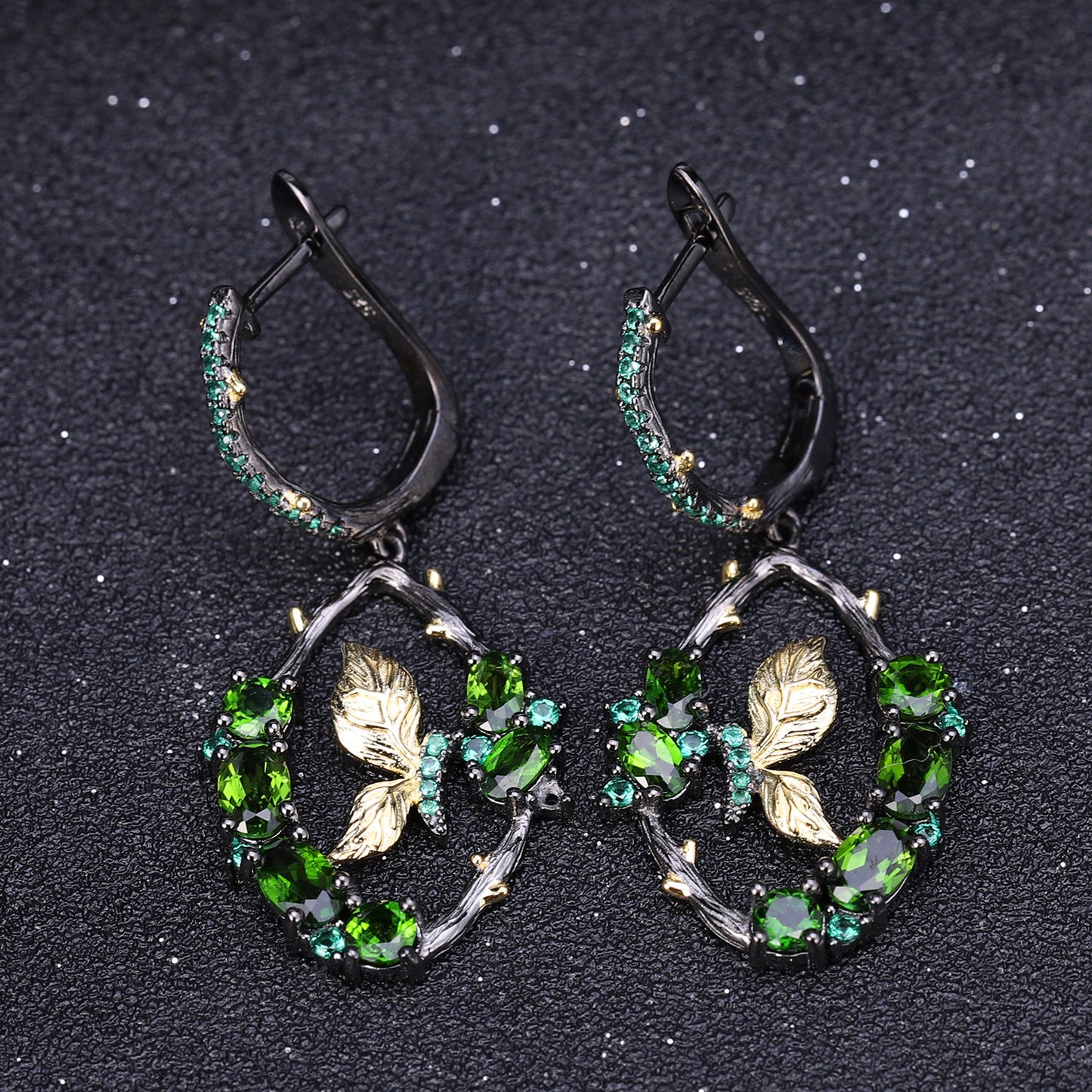 Butterfly Design s925 Sterling Silver Drop Earrings for Women