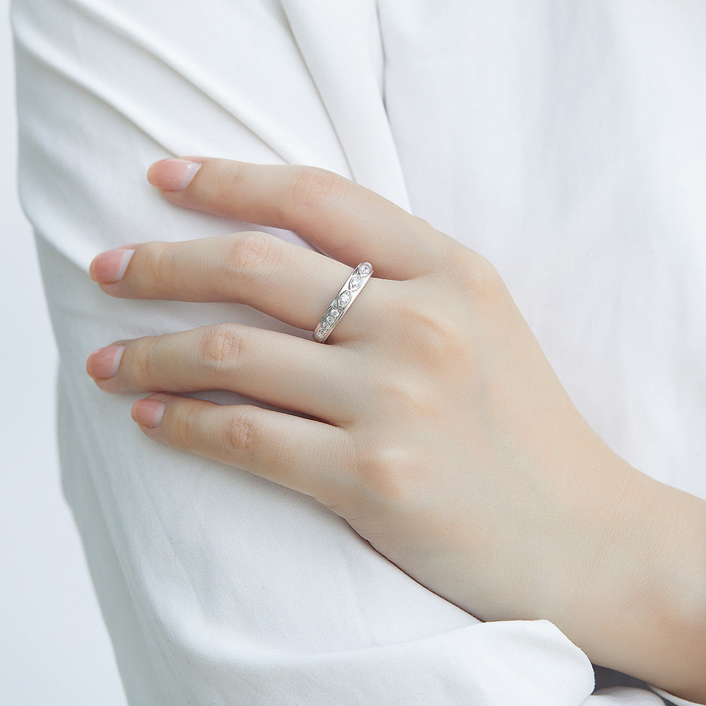 Marquise Shape with Zircon Silver Ring for Women