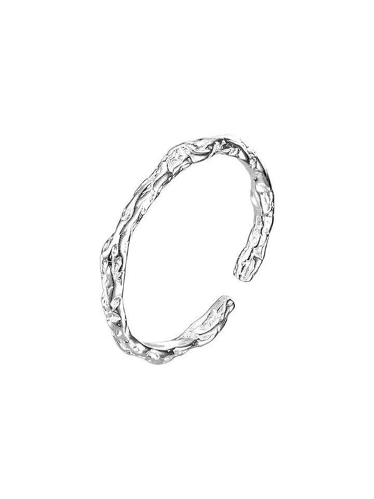 Wrinkled Sugar Paper Silver Ring
