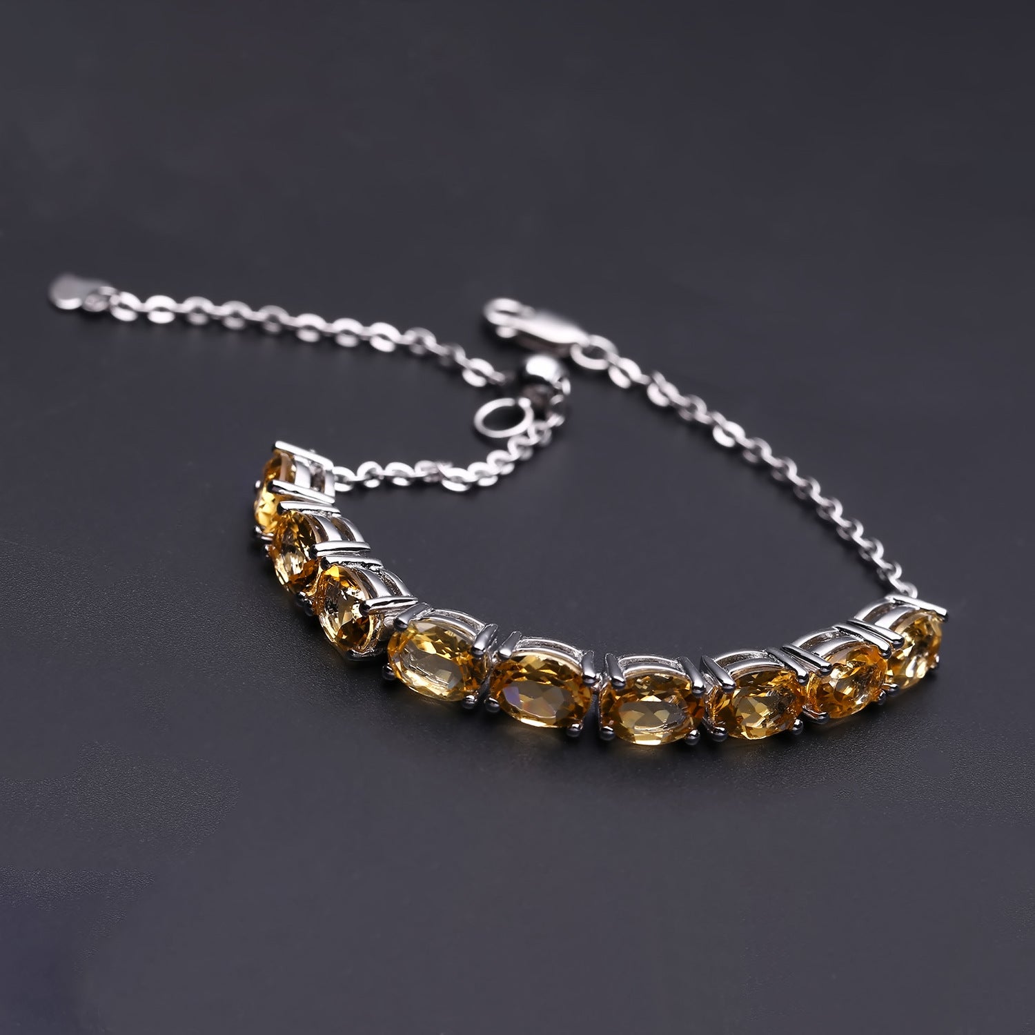 Luxury S925 Silver Natural Colour Crystal Bracelet for Women