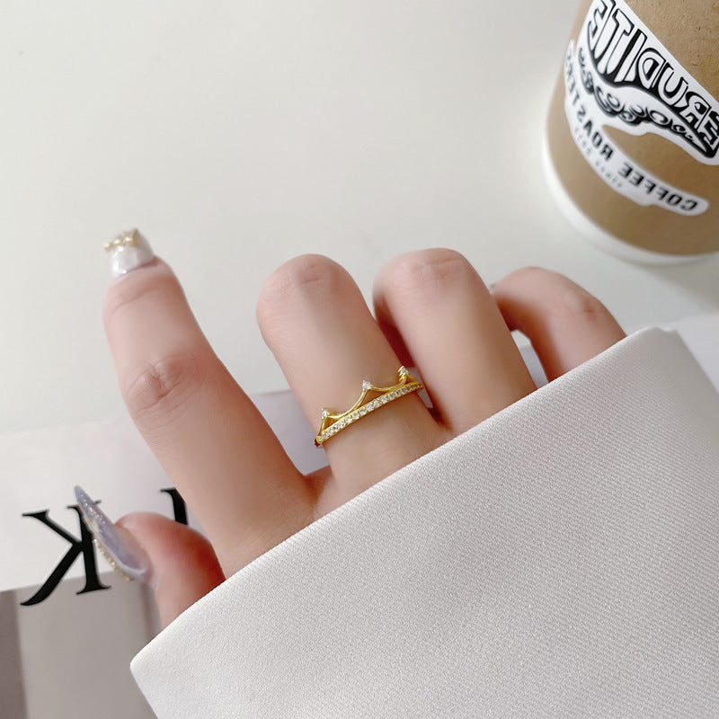 Zircon Crown Silver Ring