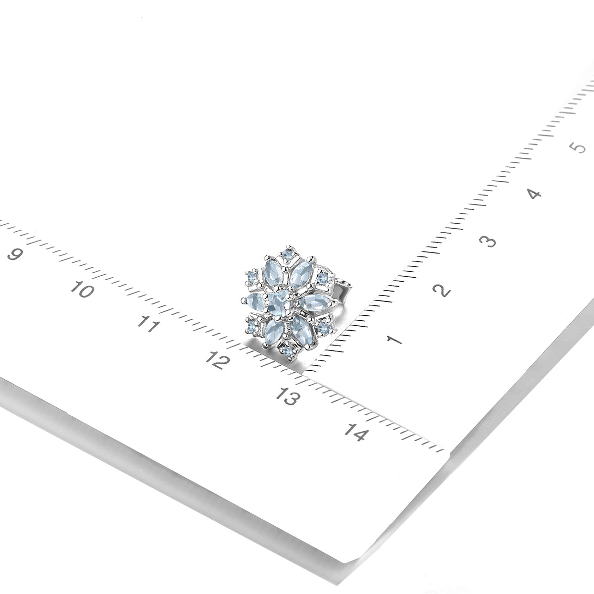 Aquamarine Stone Snow Studs for Women