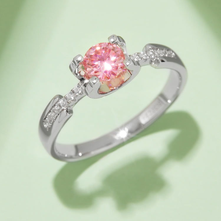 (Four Colours) Moissanite(0.5ct) Stone Ring for Women