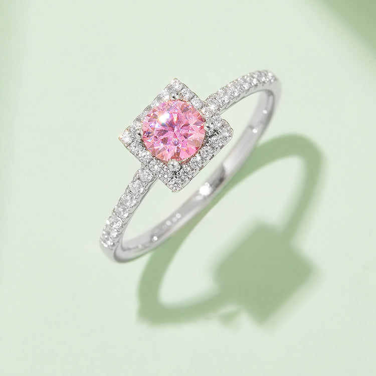 (Four Colours) Round Cut Moissanite (0.5 ct) Soleste Ring for Women