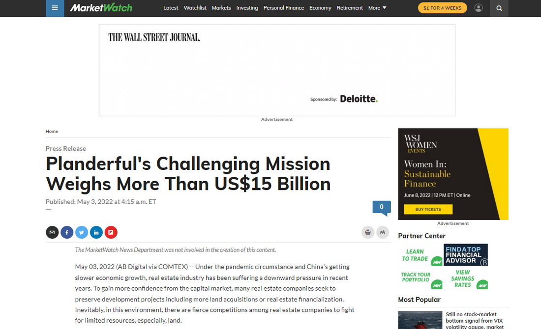 Planderful's Challenging Mission Weighs More Than US$15 Billion