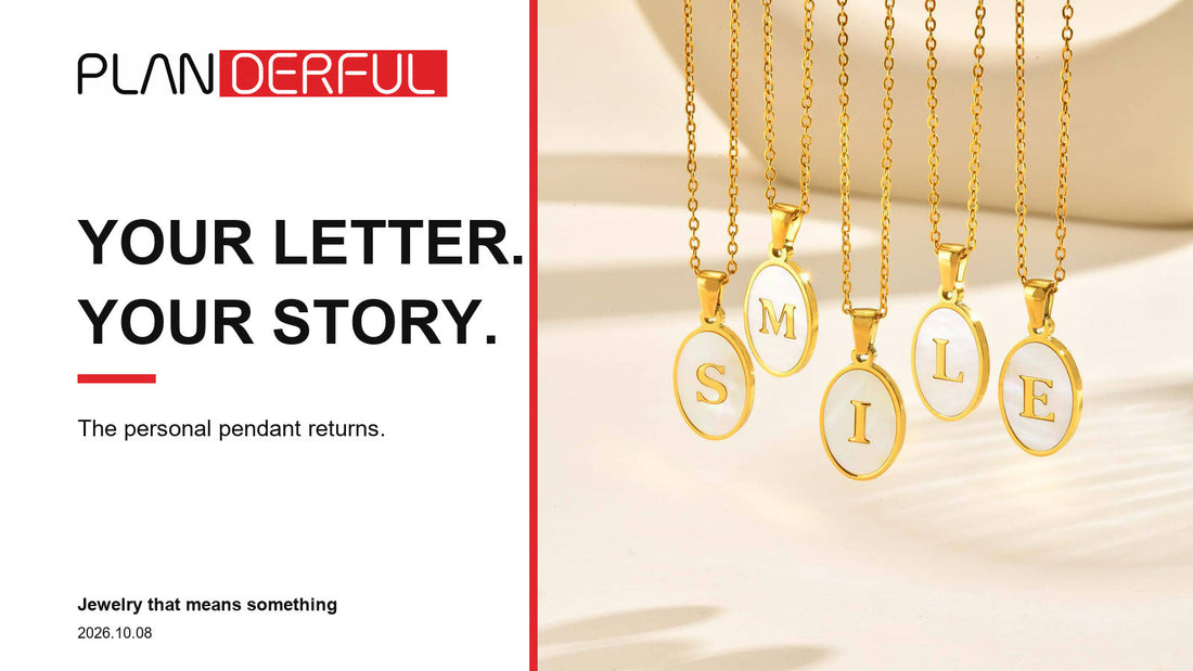 Planderful Your Letter Your Story initial pendant trend 2026