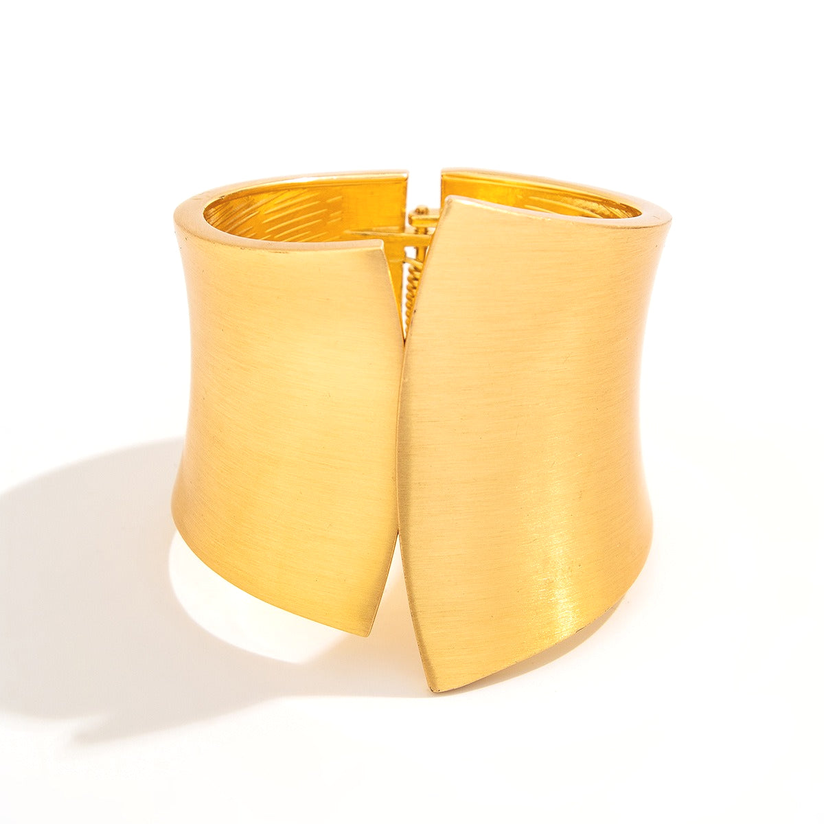 Planderful Vienna Verve Punk Open Wide Bracelet For Women Statement Metal Jewelry With Edgy Open Design