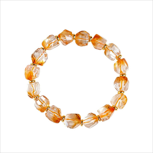 Citrine Lucky Bead Bracelet
