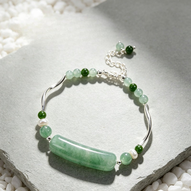 Aventurine & Grape Quartz Bracelet