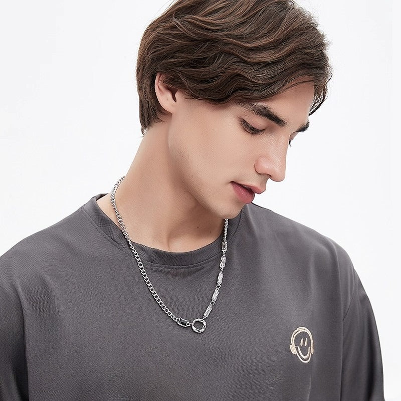 Planderful Jewelry Titanium Steel Mens Necklace