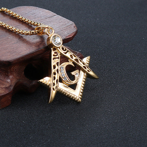 Titanium Steel Masonic Pendant for Men - Wholesale Popular Jewelry in Europe and America
