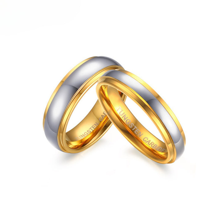 Tungsten Gold Couple Ring European Style Fashion Ring