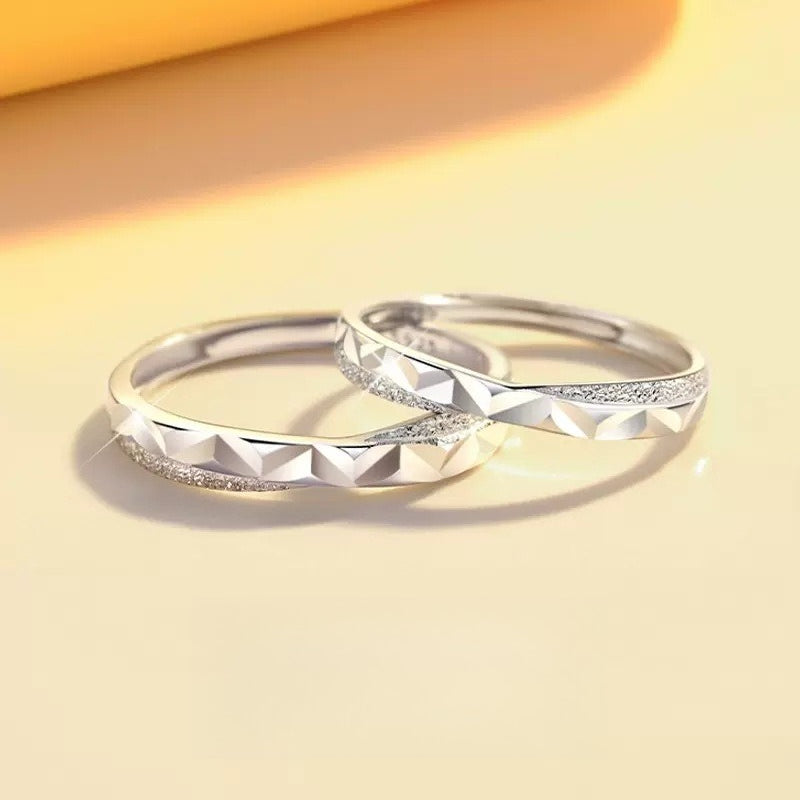 Planderful Star Sea Couple Ring 925 Sterling Silver Adjustable Gift For Girlfriend