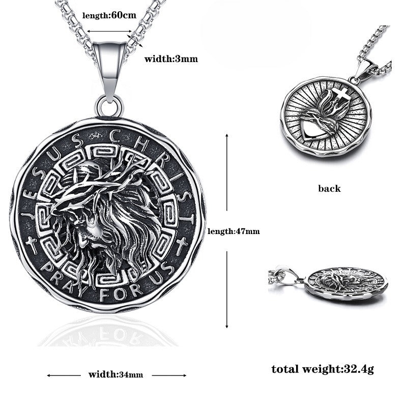 Steel Necklace - Statement Mens Hip Hop Pendant