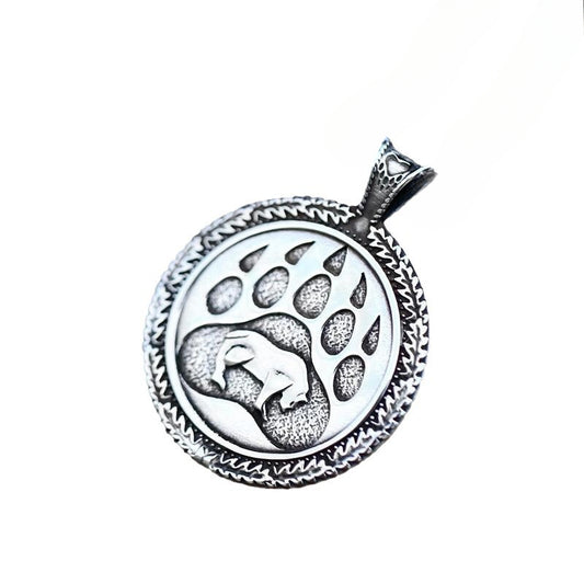 Viking-Inspired Stainless Steel Tiger Head Pendant for Men - Gothic Titanium Steel Accessory