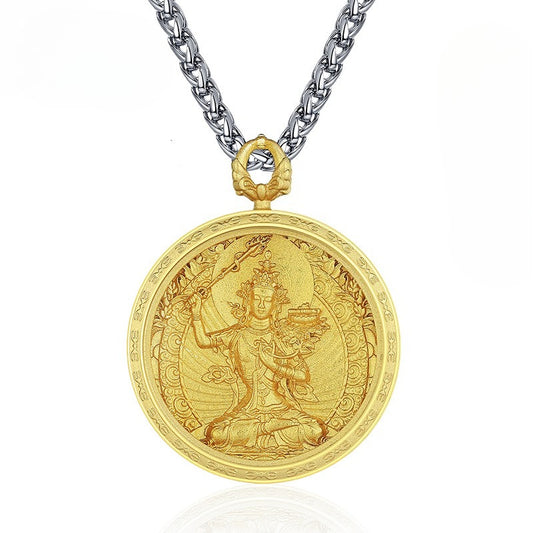 Steel Necklace – Luxury Bodhisattva Zodiac Pendant