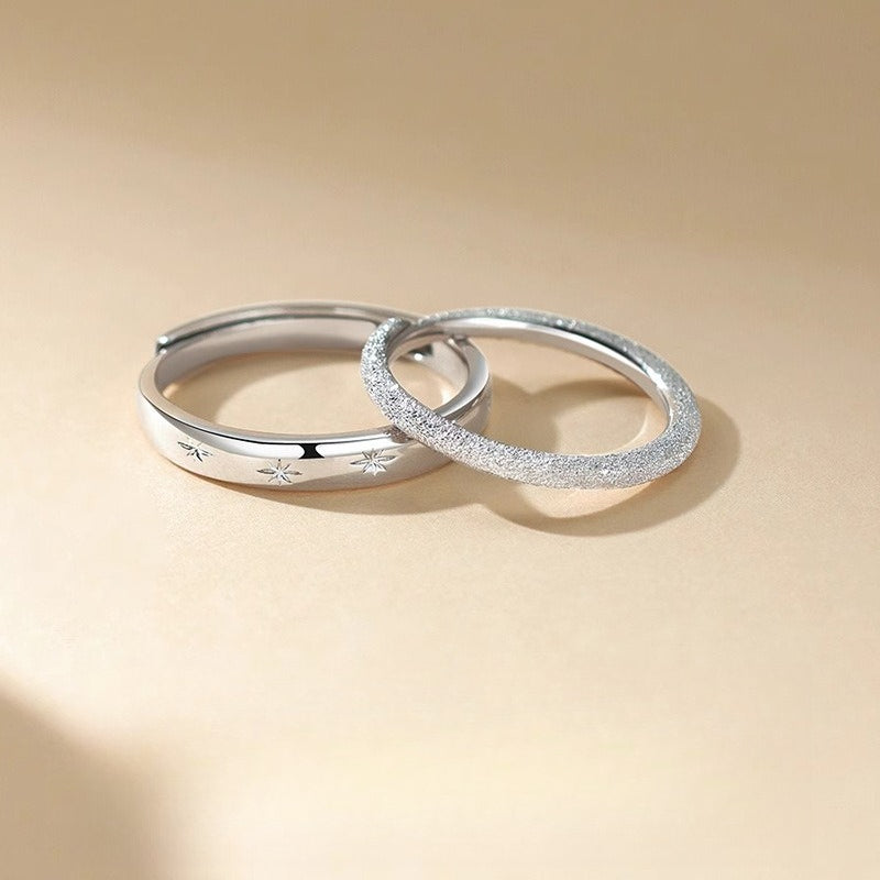 Planderful Sterling Silver Gypsy Couple Ring Open Adjustable For Him And Her Versatile Everyday Style