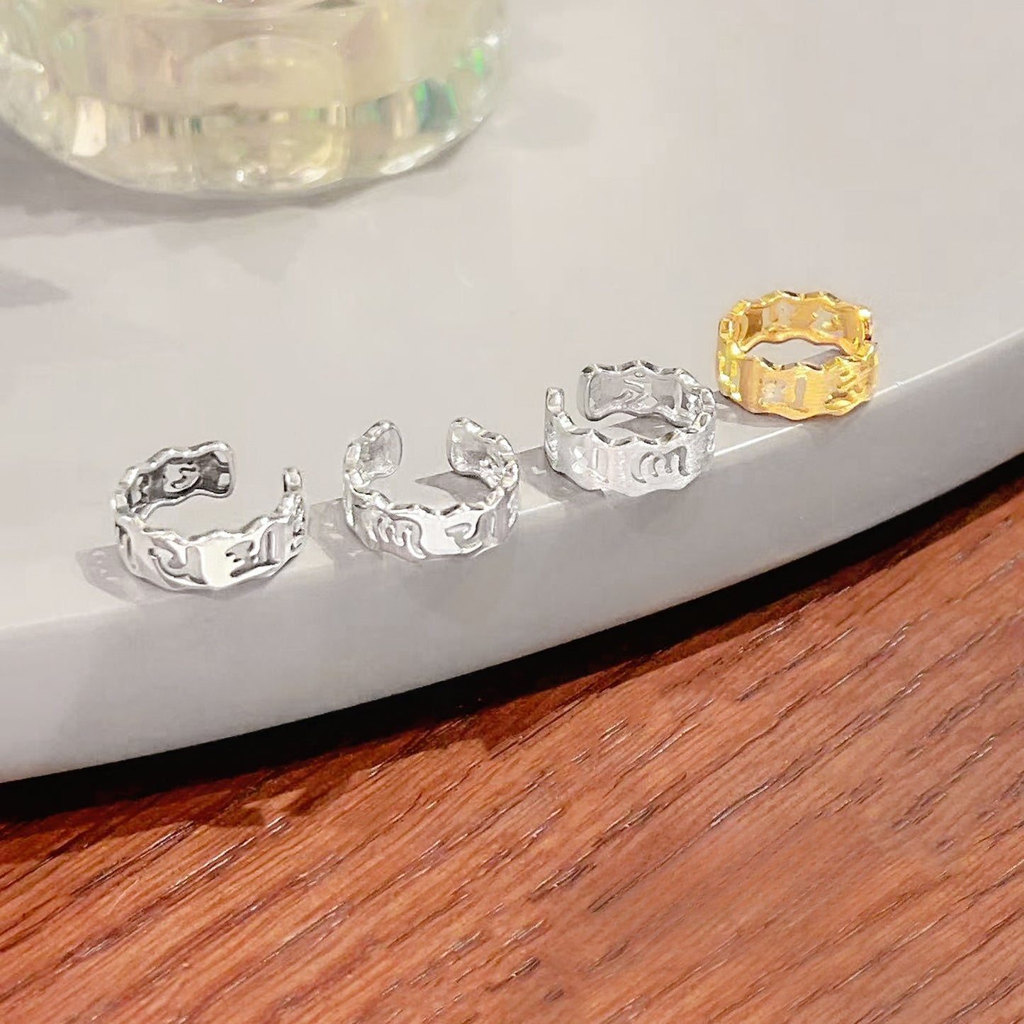 Planderful Everyday Genie Ring – Adjustable Retro Mantra Design