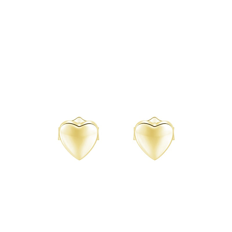 925 Sterling Silver Lightning Heart Star Stud Earrings