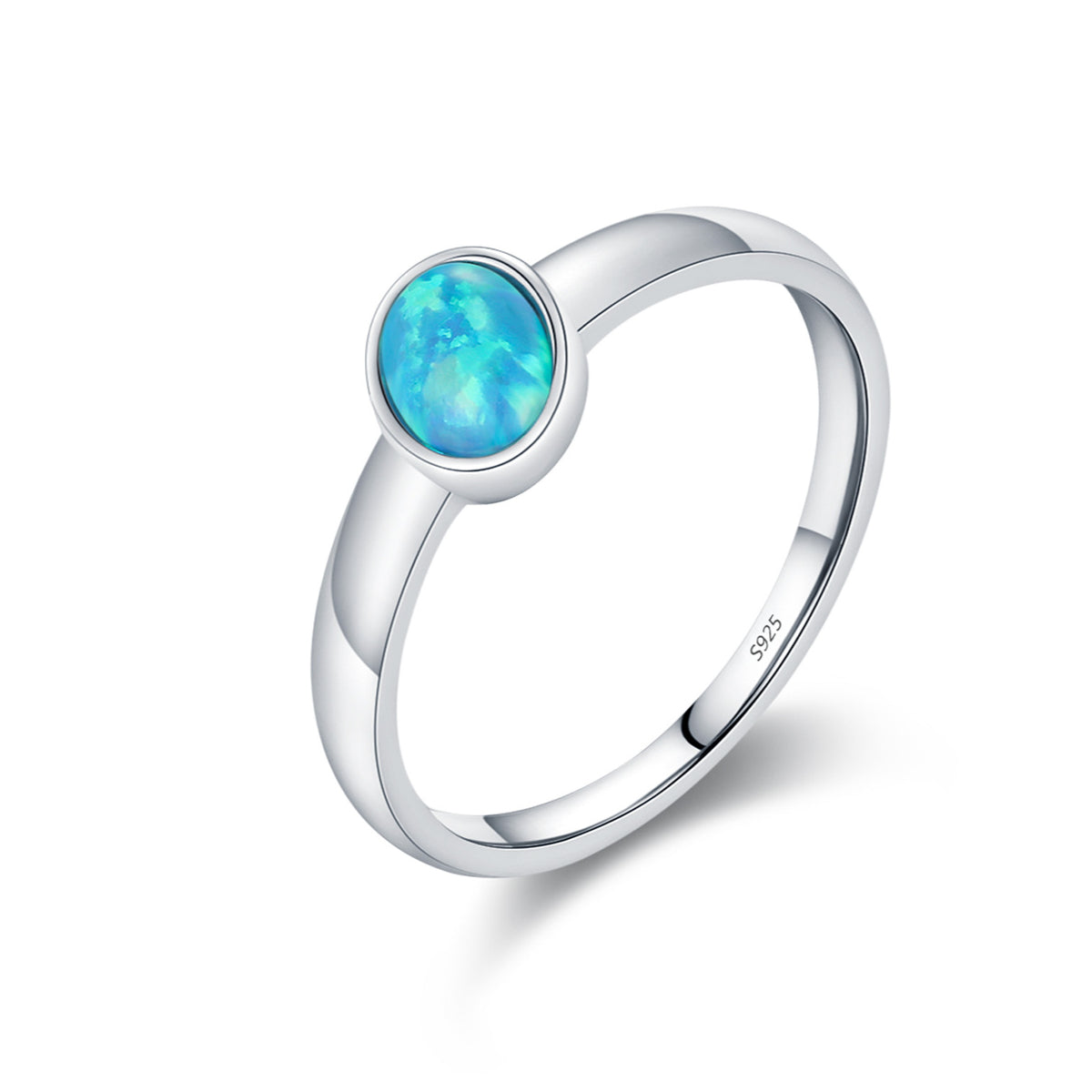 Planderful Everyday Genie Opal Ring – Vintage Retro Style in Sterling Silver