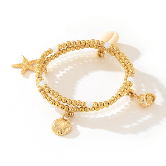 Bohemian Beach Stacked Bracelet Set for Women by Planderful